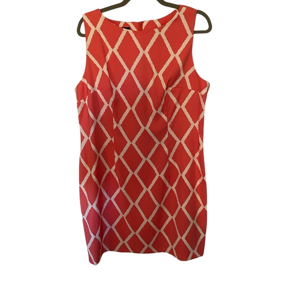 Alyx Red Sheath Mini Dress Crew Neck Sleeveless - Picture 1 of 6
